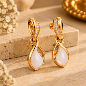 Home elegant gold teardrop earrings diptych