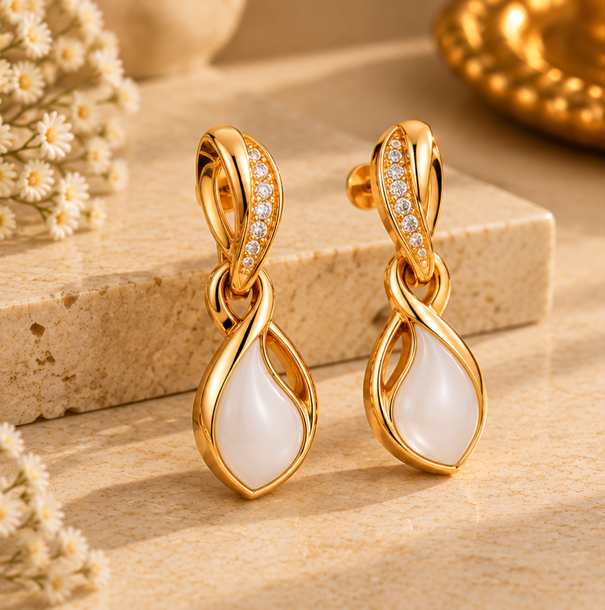 elegant gold teardrop earrings diptych elegant gold teardrop earrings diptych